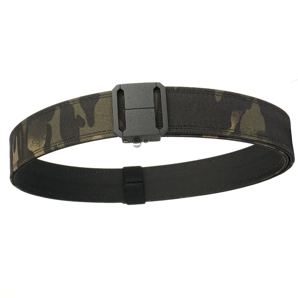 حزام خصر سميك تكتيكي مزدوج الطبقة من العلامة التجارية TUSHI للرجال حزام خصر من النايلون 3.8 حزام خصر مسدس بإبزيم أوتوماتيكي عريض #4
