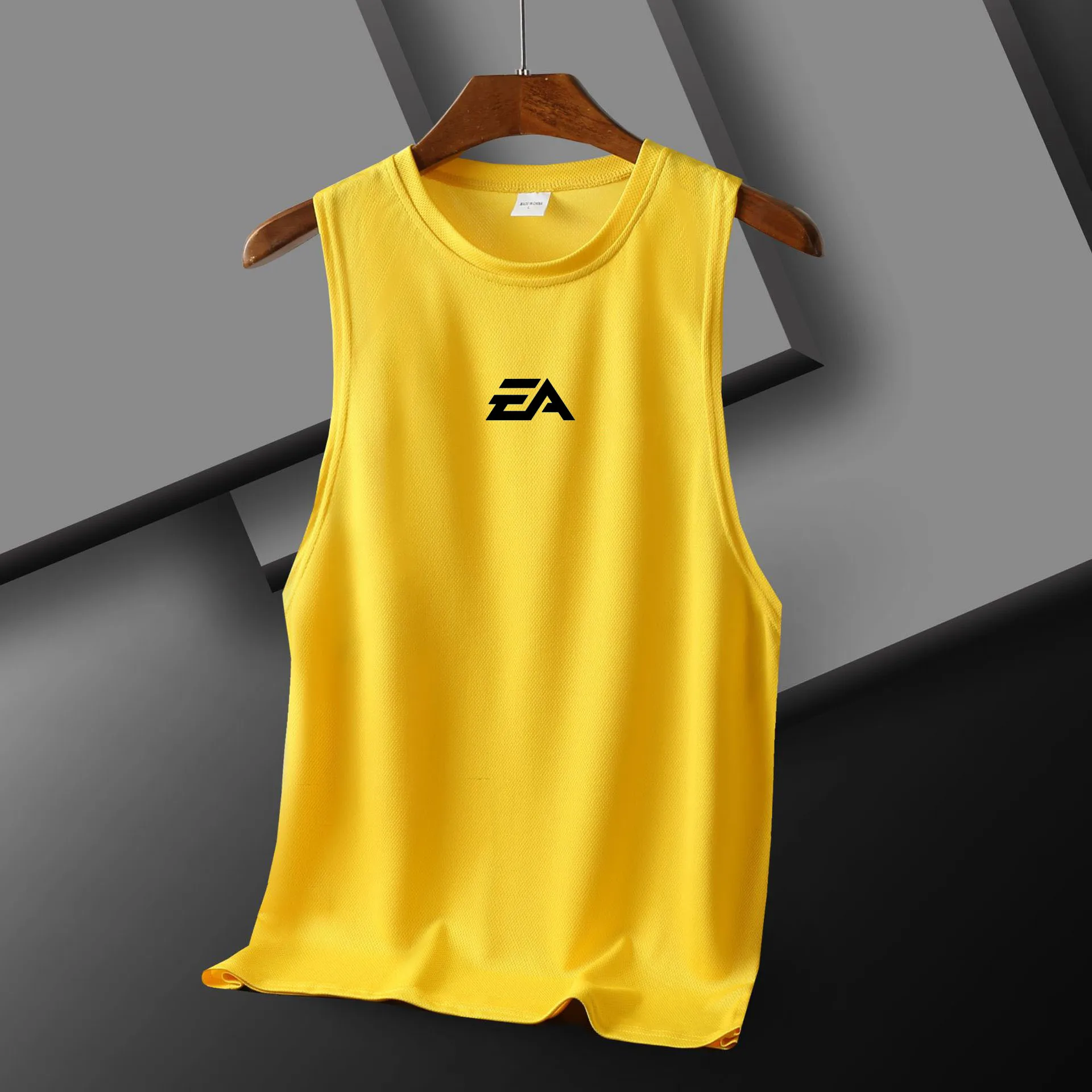 New Moisture-wicking Gym T-shirt For Men And Summer Sports Vest For Fitness And Running Quick-drying And Sleeveless