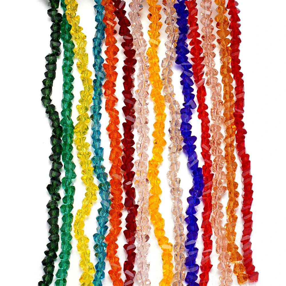 A string 4mm 6mm Irregular Crystal Glass Beads Necklace Czech Rondelle Loose Beads For DIY Jewelry Bracelet Making Accessories image 5