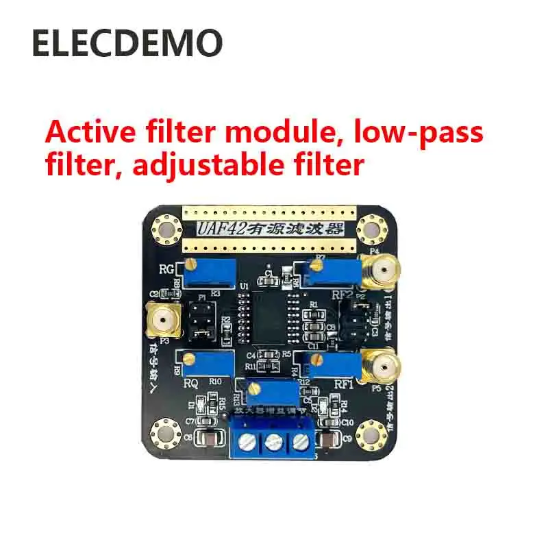 Active Filter Module, Configurable HP LP BP Notch, State Variable, Low Noise Low Distortion, Adjustable Freq Q, DIY Kit UAF42