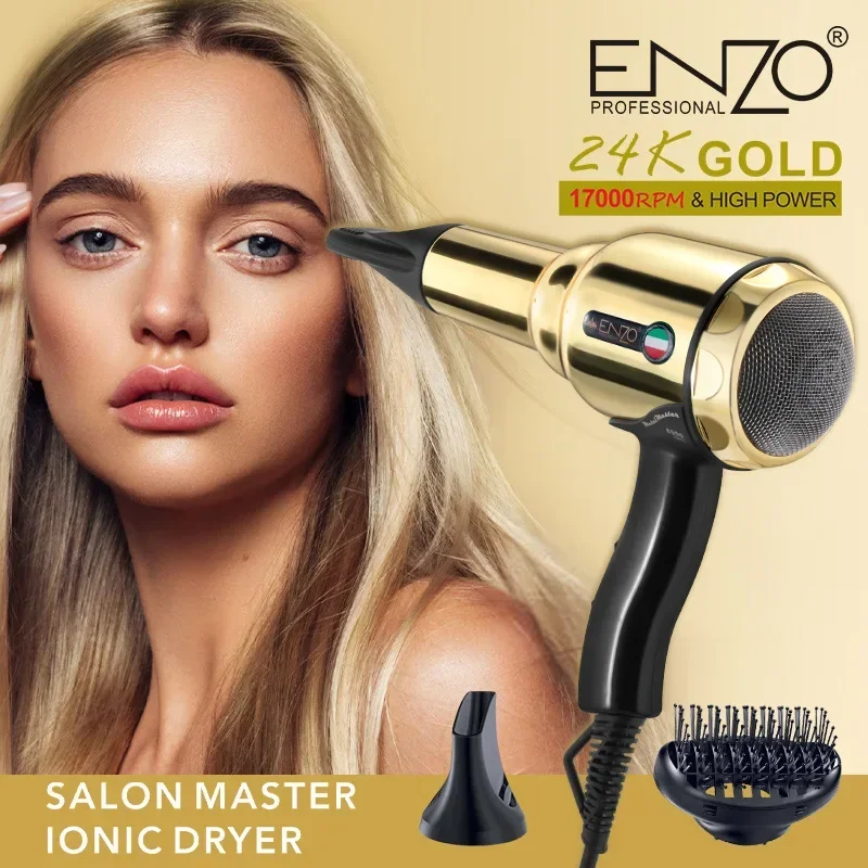 ENZO المهنية 8000 واط مجفف للنفخ قوي الأيونات السالبة مجفف الشعر 2 سرعة/3 إعداد الحرارة التجفيف السريع الحلاق/صالون التجفيف السريع