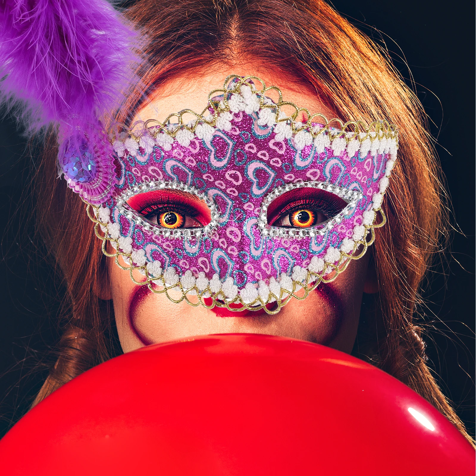 

Mask Masquerade Party Props Unique Plume Eye Mask Halloween Costume Carnival Venetian Masks Comfortable Anti Allergy