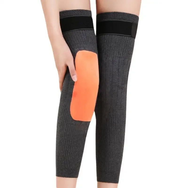 1 Pair Thermal Knee Sleeve Non-Slip Elastic Wool Cashmere Knee Brace Support Protector Knee Warmer Pads Legging Stockings Wraps