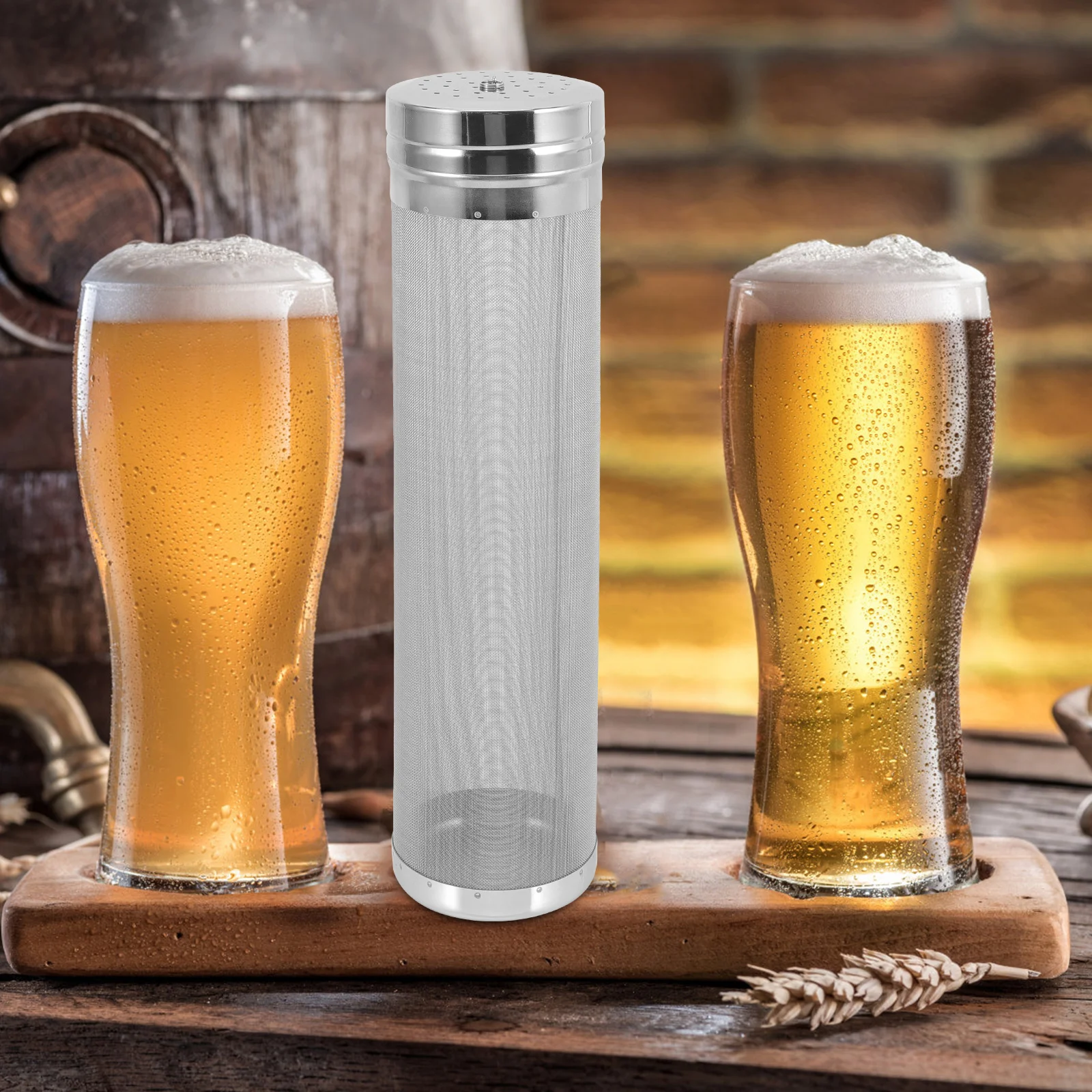 

Stainless Steel Cartridge Strainer Tube Brew Basket Infuser Beer Portable Beer Filter Tube Making Hop Filter Tool