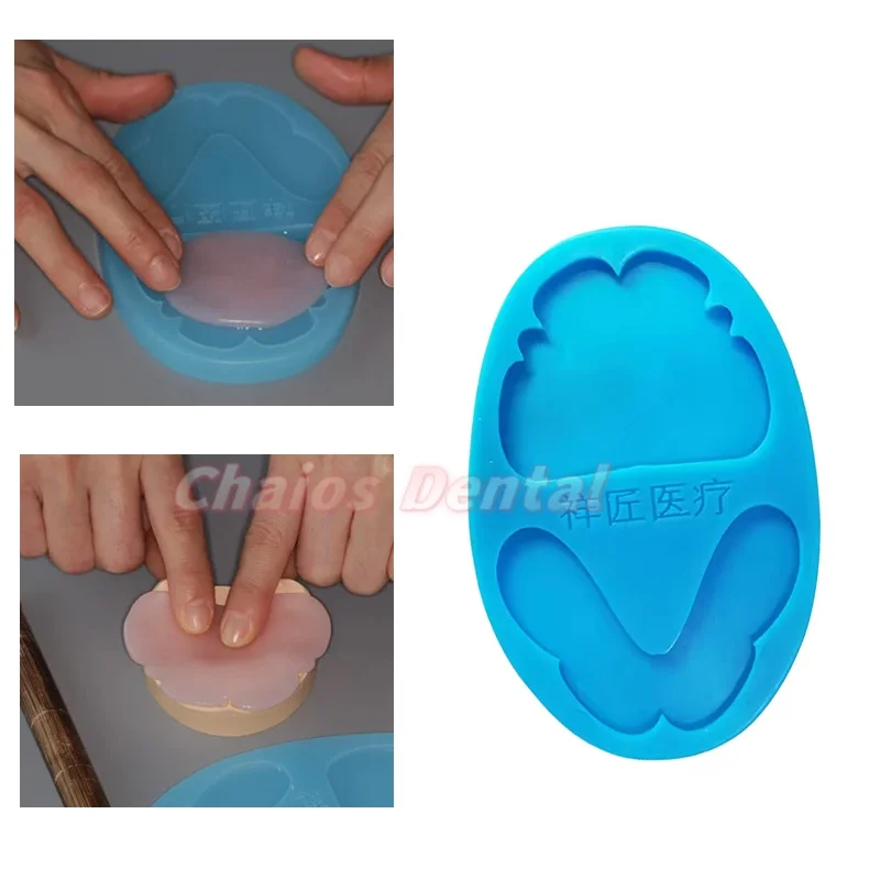 1Pcs Full Denture Individual Tray Molds Dental Wax Dike Occlusion Rim Model Dental Lab Models Silicone Tray