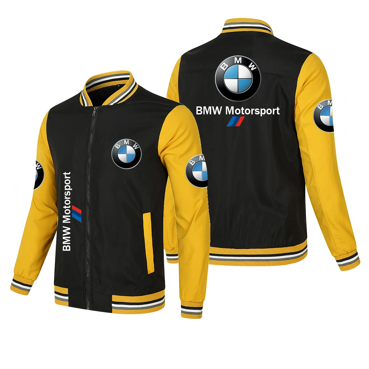 2025 New BMW Printed Motorcycle Riding Windproof Jacket BMW Baseball Suit BMW Fashionable Casual Zipper Jacket Baseball Suit