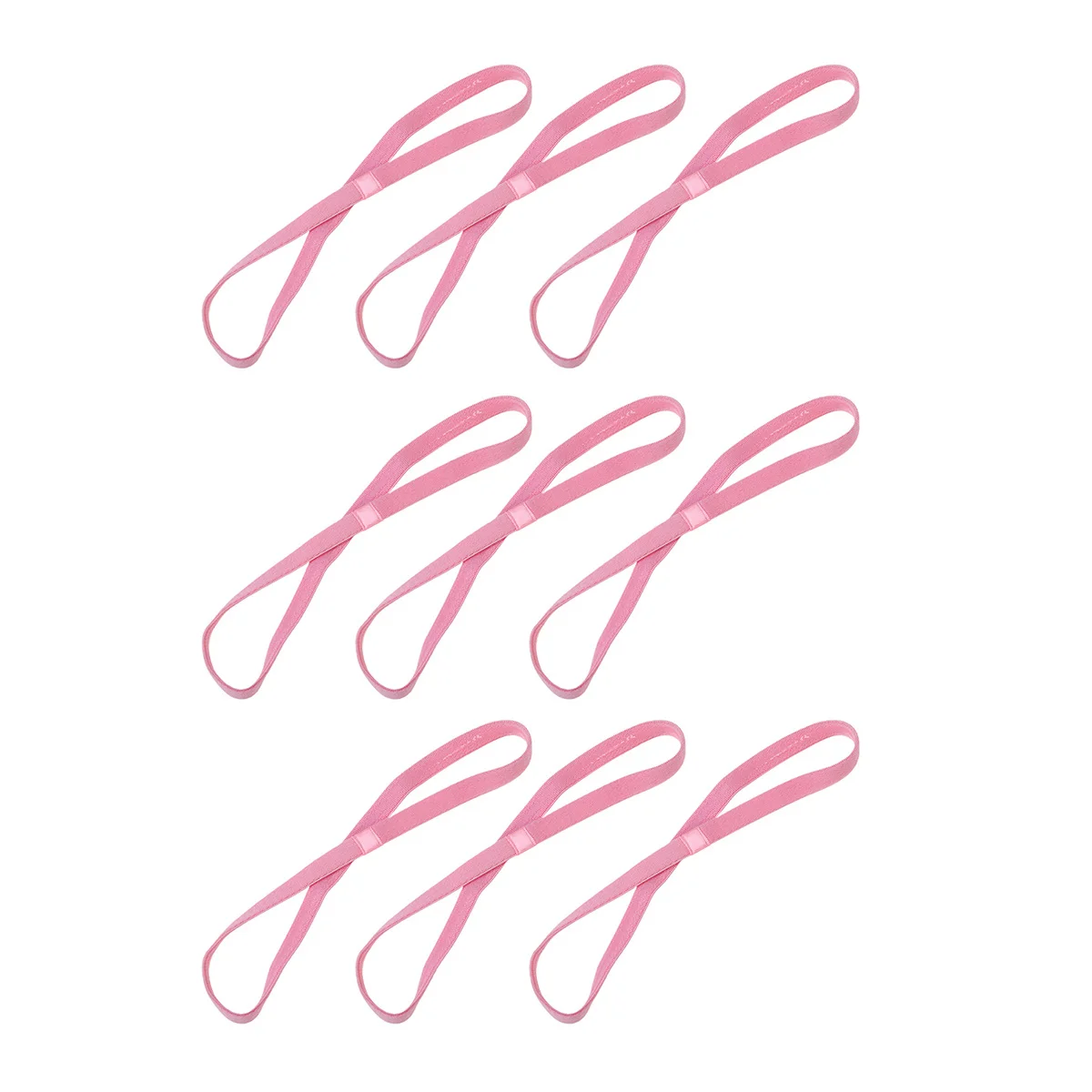 

9Pcs Non-Slip Headband Stretchy Rope Football Sports Yoga Hair Band Unisex Sweat Absorbent Professional Style Pink