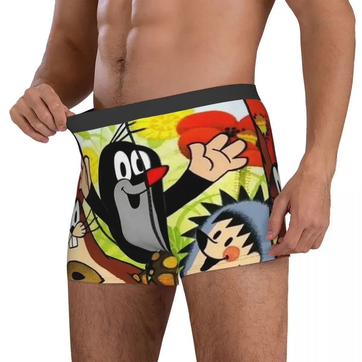 Roupa interior feliz mole para homens, bonito boxer, calcinha macia, cuecas, shorts, presentes de namorado, 9