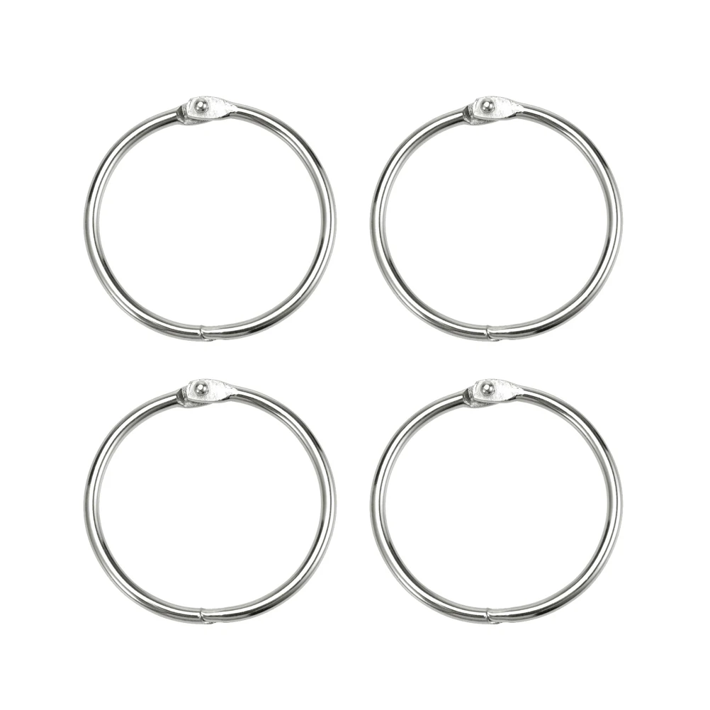 

100pcs Stainless Steel Connective Rings 25Mm Inner 30Mm Outer Binding Rings For Diy Jewelry Album Lanyards Photo Paper Organizer