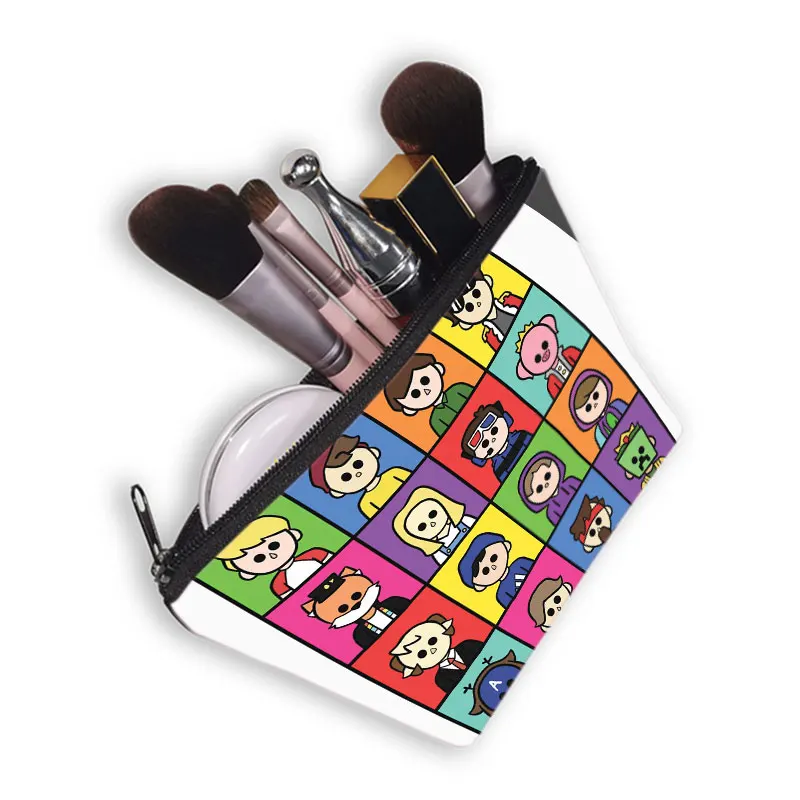 Bolsa de maquillaje de dibujos animados Dream Smp para mujer, bolso de viaje multifunción con pintalabios y bandera de L'manberg L Manberg Lmanberg, regalo