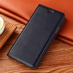 Phone Case for XiaoMi Redmi Note 5 6 7 8 8T 8 9 9s 9T Pro Max Crazy Horse Genuine Leather Magnetic Flip Cover