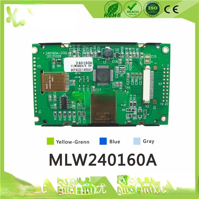 240160 الرسم نقطة مصفوفة شاشة كريستال سائل وحدة COG وحدة 240X160 نقطة مصفوفة الشاشة MLW240160A