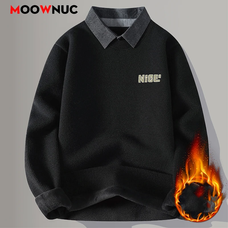 

Male Pullover Men's Streetwear Autumn Fashion Sweater Casual Knit Men's Jumpers Spring Sweat-shirt Men Clothing Solid Color