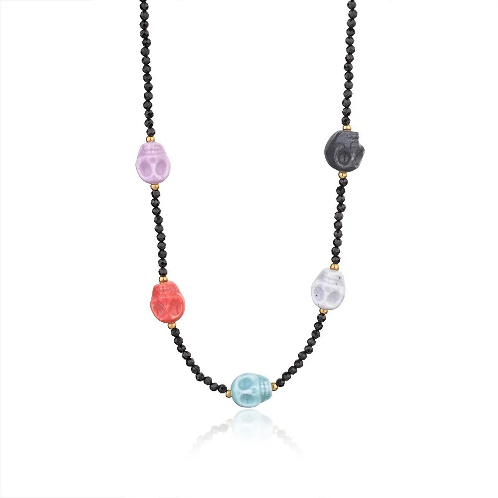 

Crystal Conch Shell Necklace Pearl Jewelry Bohemia Beads Chain Choker Ceramic Handmade Ocean Style Beach Choker Vacation
