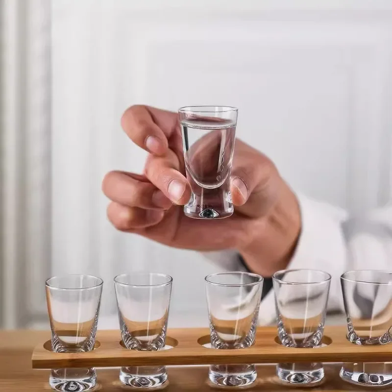 Crystal glass spirit glass small wine glass bullet cup one cup Baijiu cup set household