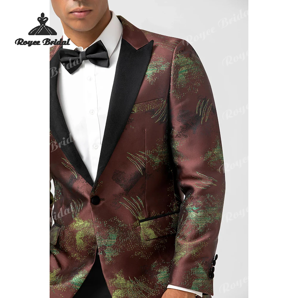 Peak Lapel Two Piece Single Breasted  Men's Suit Wedding 2026 One Button Slim Fit Business Evening Suit costume homme mariage