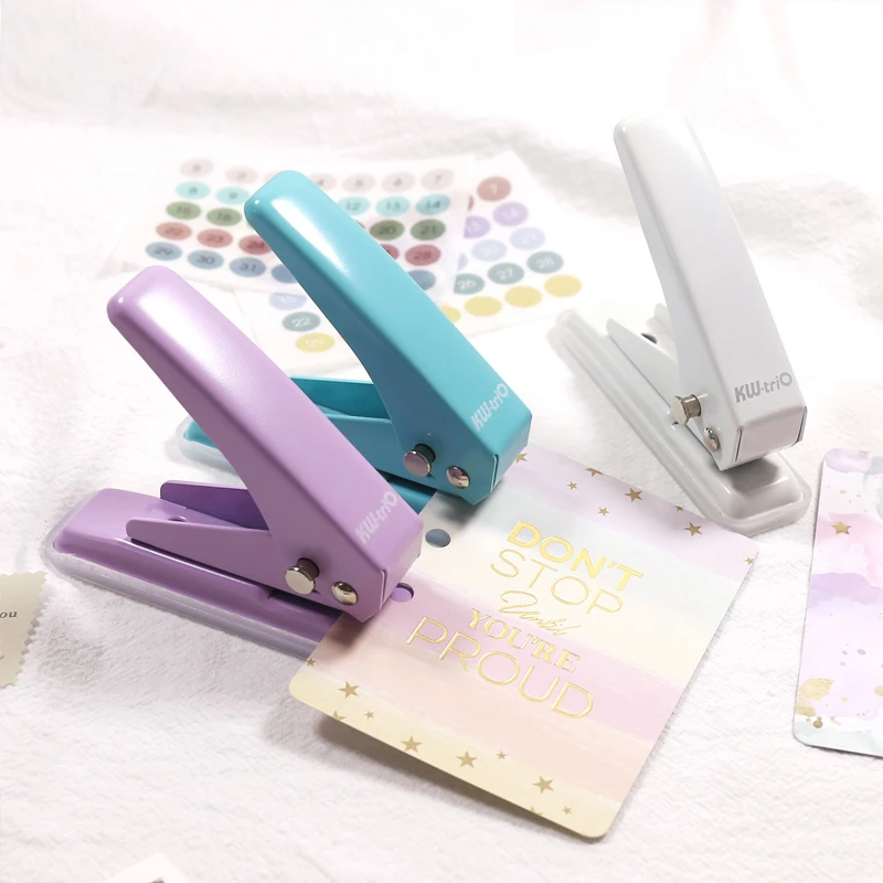 Perforatrice a foro singolo Perforatrice per cancelleria Cucitrice per fori di carta a fogli mobili Mini foro rotondo fai-da-te 20 pagine Documento portatile