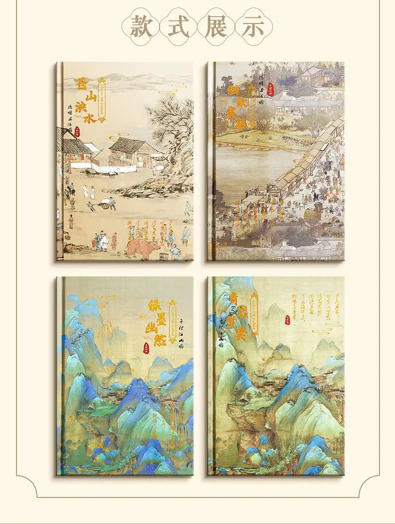 A5-Notizbuch, vollfarbig, blanko, Tagebuch „The Forbidden City Cultural Creative Gifts“, im chinesischen Stil, Ins Literary Vertical Line Diary – Detail 3