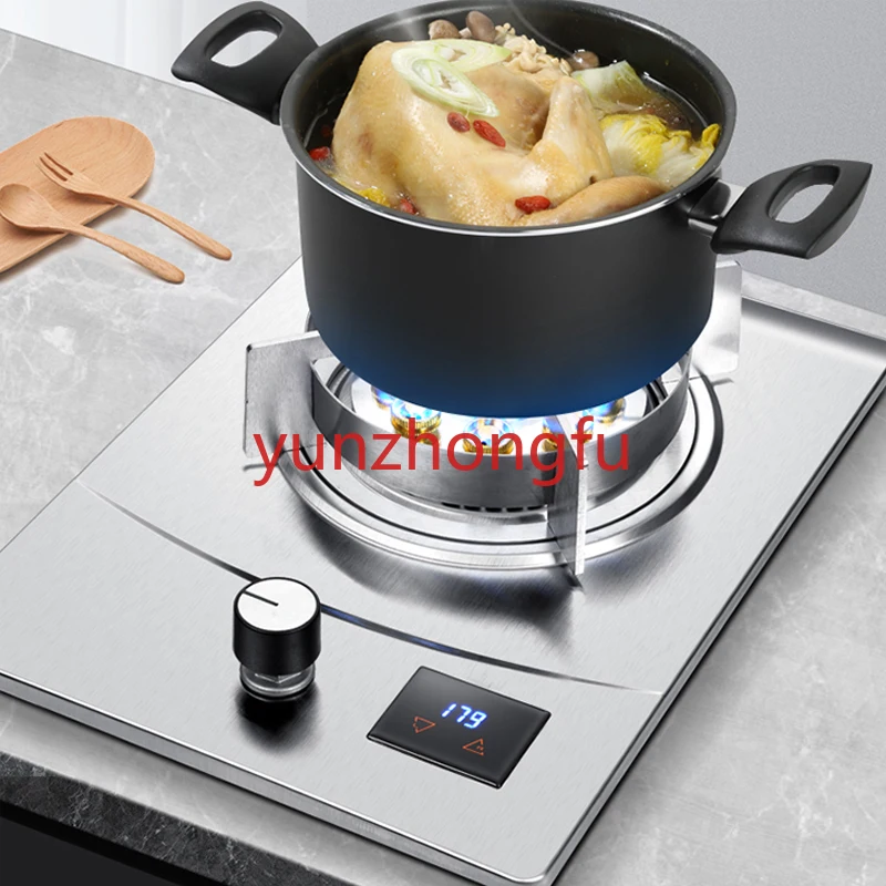 Gas Stove Single  Household Desktop Liquefied Gas Natural Gas Embedded Stainless Steel Fierce Fire