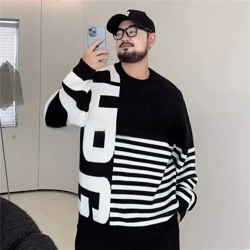 

Свободный крой, мужской вязаный свитер большого размера, модный ленивый сле, осень-зима, модная брендовая смесь хлопка, длинный свек, круглый Ne