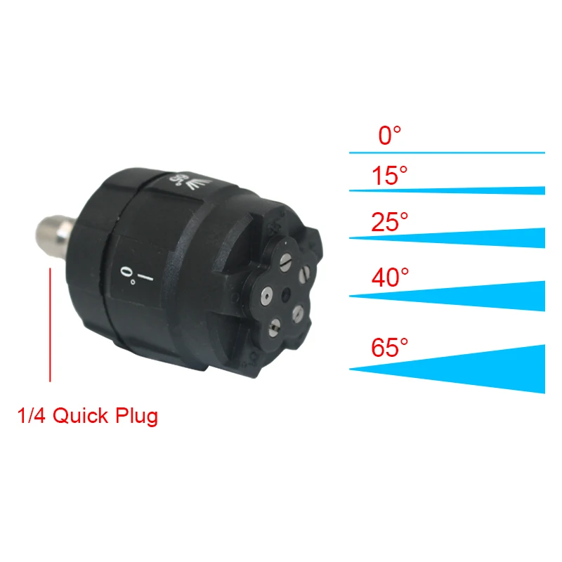 

High Pressure Washer 5 Spray Angles Water Nozzle With 1/4" Quick Plug
