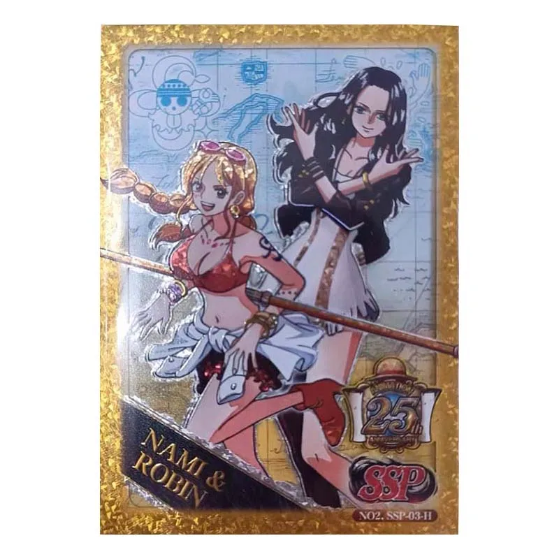 Anime ONE PIECE Rare Metal Cards Luffy Shanks Law Buggy Kid Teach Newgate Toys for boys Collectible Cards Birthday Present