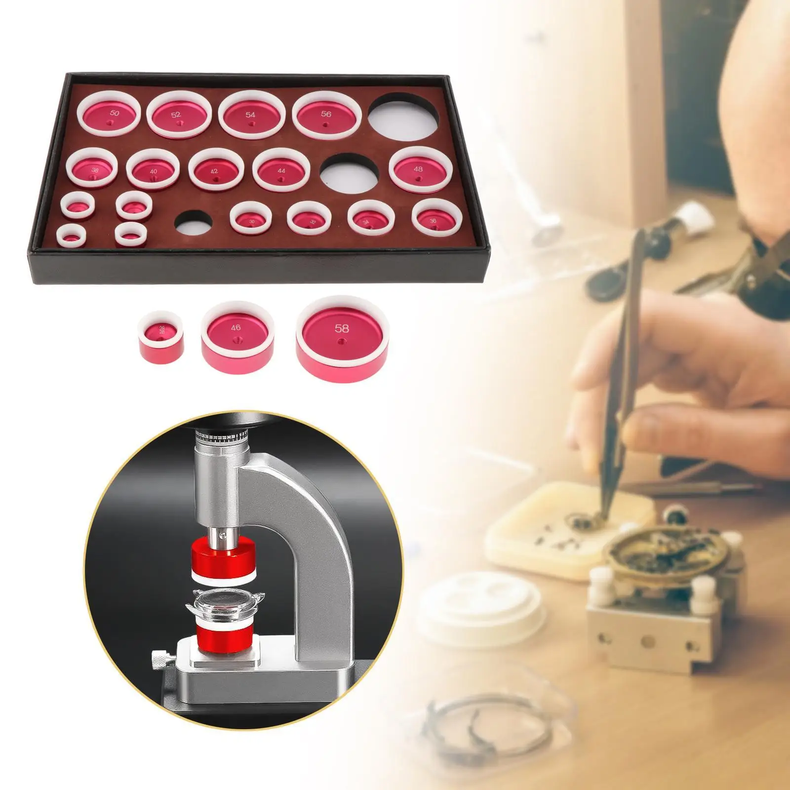 20x Watch Press Dies Assorted Multifunction Repairing Watch Case Press Dies