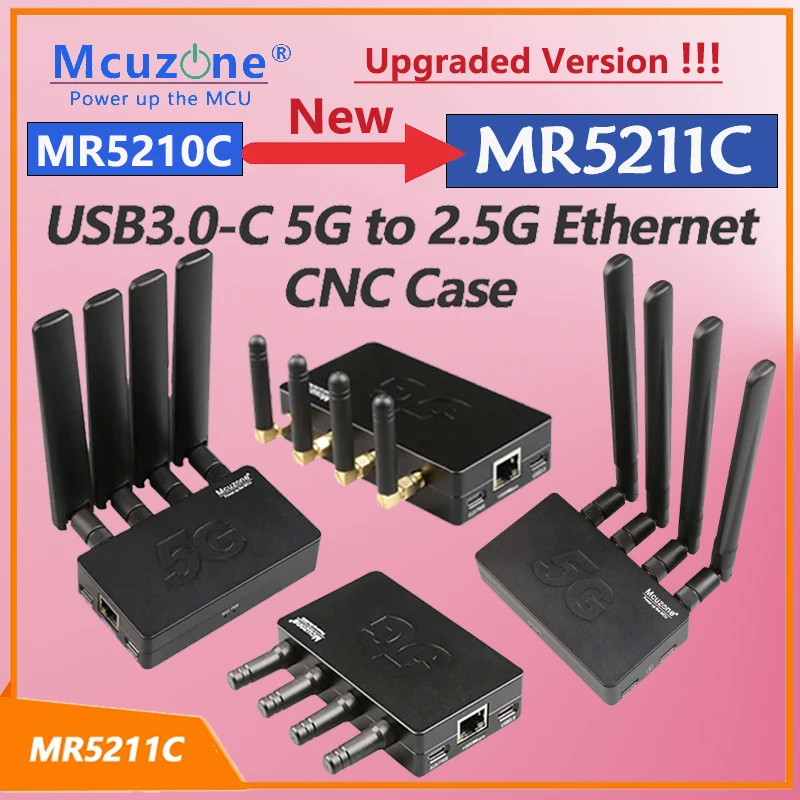 

(model:MR5211C)M.2 5G to 2.5G Ethernet(RJ45) USB3.0-C,CNC Case, win10/11,RTL8125, Support RM5 21F,RM520N,RM510Q,RM500Q,