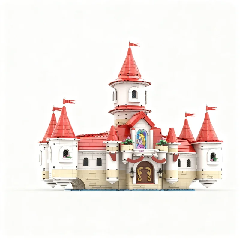 

3072pcs MOC Peach S Castle Mariose Model Building Blocks Creative DIY Gift Display Decor Assemble Premium Adult Kids Desk Home