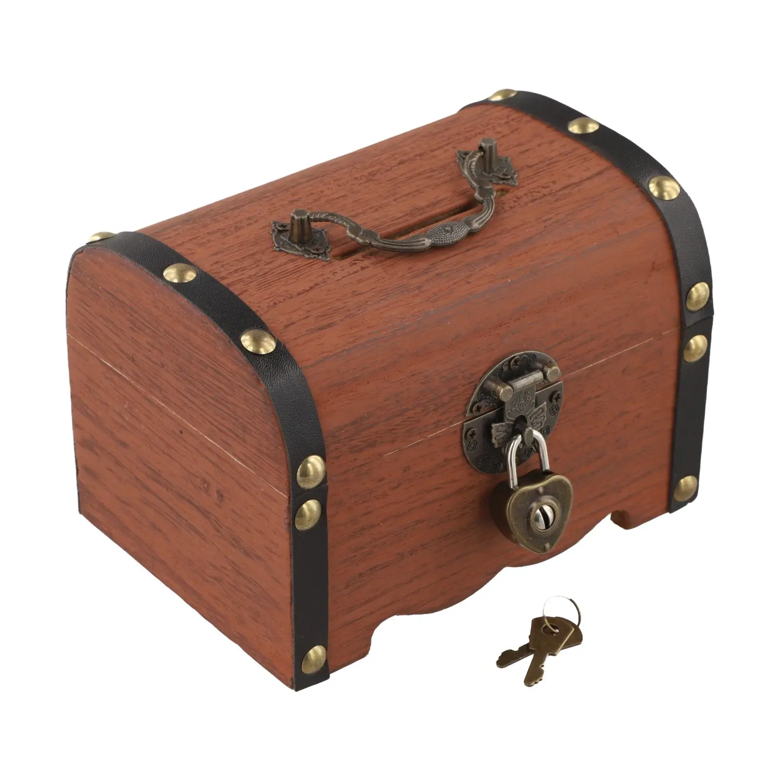 Decorative Wooden Money Box with Secure Lock Perfect for Personal For Savings and Teaching Children About Money