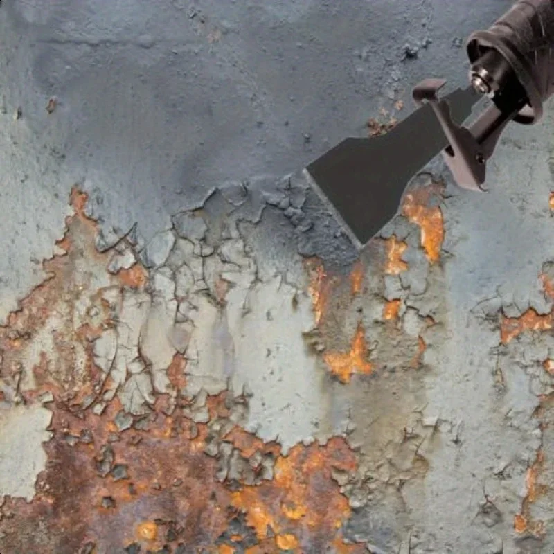 مجموعة شفرات المنشار الترددية شديدة التحمل مكونة من 4 قطع لإزالة المعجون والبلاط الفولاذي وكشط الأرضي على الحائط