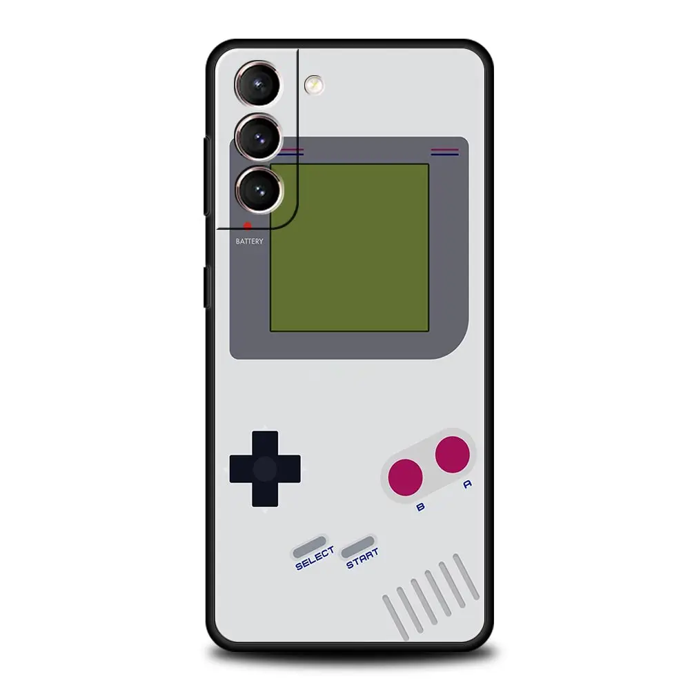 Vintage Tape Camera Gameboy Case Voor Samsung Galaxy Plus S24 S23 S22 S21 S20 Ultra Fe 5G Plus S9 S10 S10e Telefoon Cover Zwart