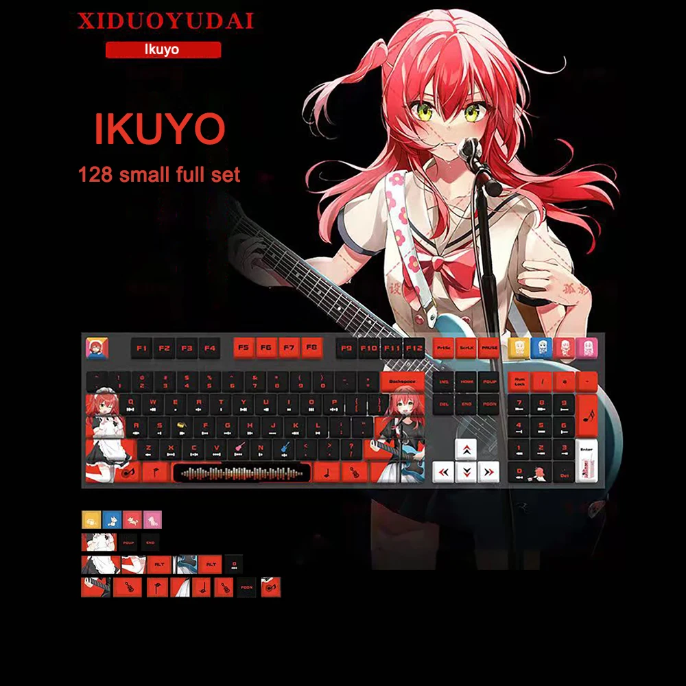 Honkai Impact 3 Keycaps Elysia Anime Pbt Vijfzijdige Dye Sublimatie Keycaps Voor Diy Mechanisch Toetsenbord 128 Toets Spel Randapparaat