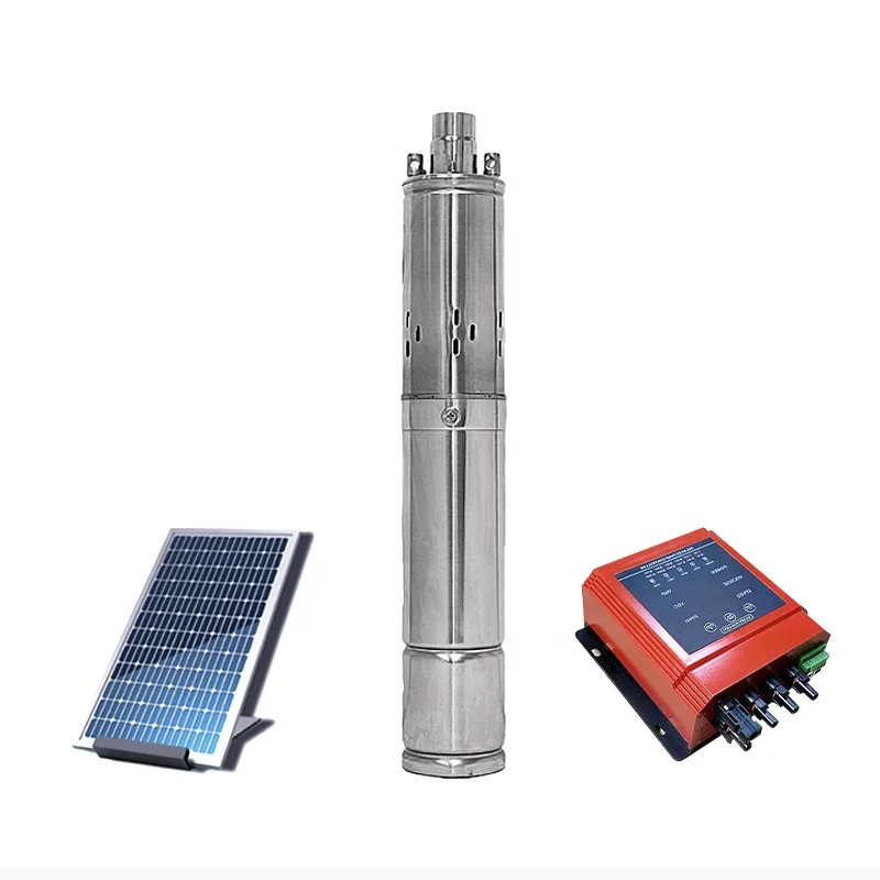 

3SSH1.6/80-D36/400 solar water pump submersible pump with MPPT controller