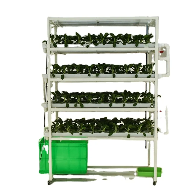 Indoor square tube hydroponics system with LED light for home/restaurant/farm  use , low price and multilayer