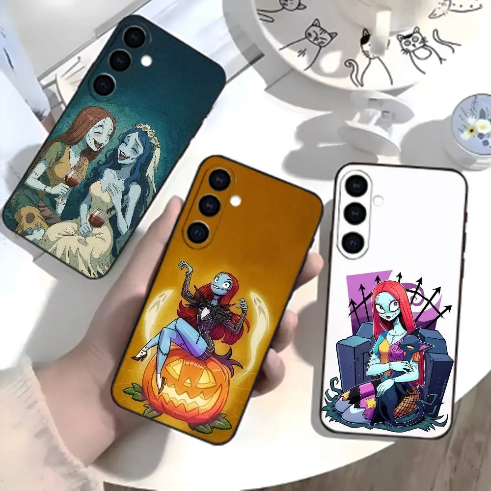 P-Nightmare Before Christmas Phone Case For Samsung Galaxy A73,21,22,32,71,53,52,51,80,5G Soft Black Cover