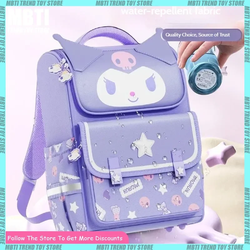 

Kuromi Authentic Backpack for Elementary School Girls Cartoon Cinnamoroll Children's School Bag Anime Cosplay Accessories