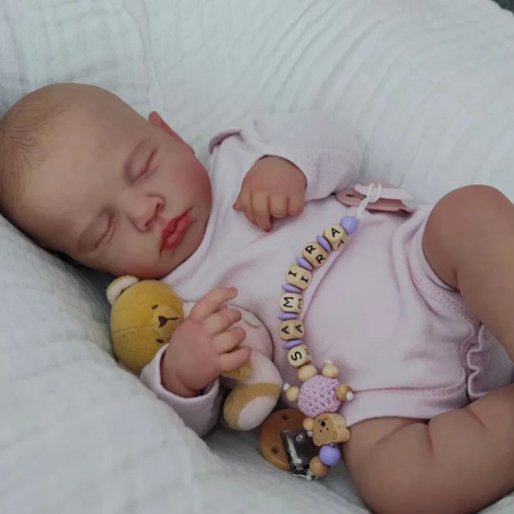 

19inch LouLou Soft Cotton Body Lifelike Cuddly Reborn Doll Multiple Layers Painting 3D Skin with Visible Veins Hand Painted Hair