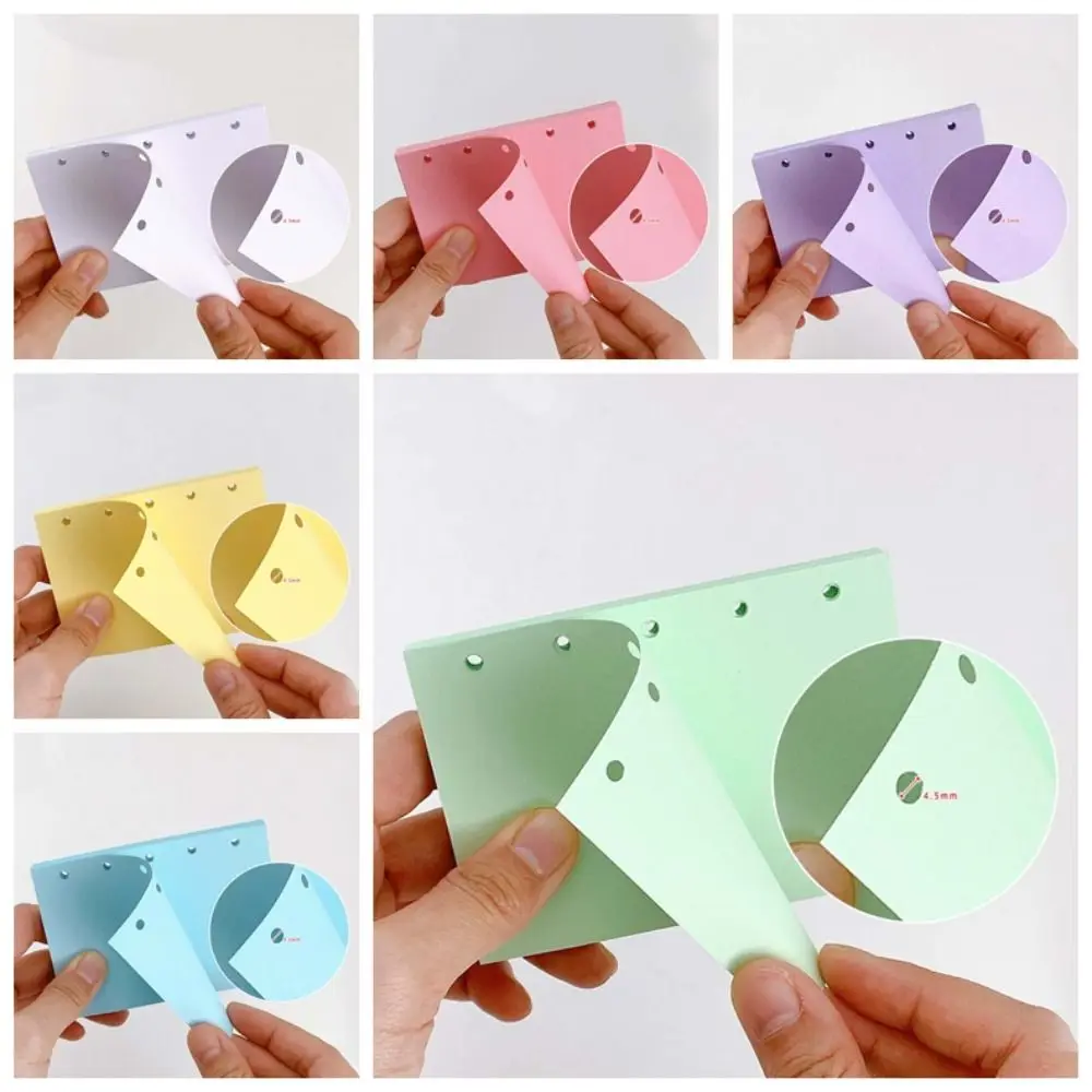 50Sheets A8 M5 Loose Leaf Refill Paper 5-Ring Candy Color Refill Spiral Binder Inner Pages Blank Connell Stationery