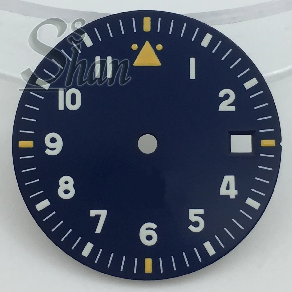 Cadran de montre de Style pilote NH35 29mm, cadran noir bleu vert blanc C3 vert lumineux adapté à la montre à mouvement NH35