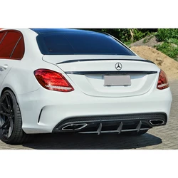 For Mercedes Benz C Class W205 2014-2020 Year Rear Diffuser Bumper Lips Spoiler Splitter Body Kit Accessories