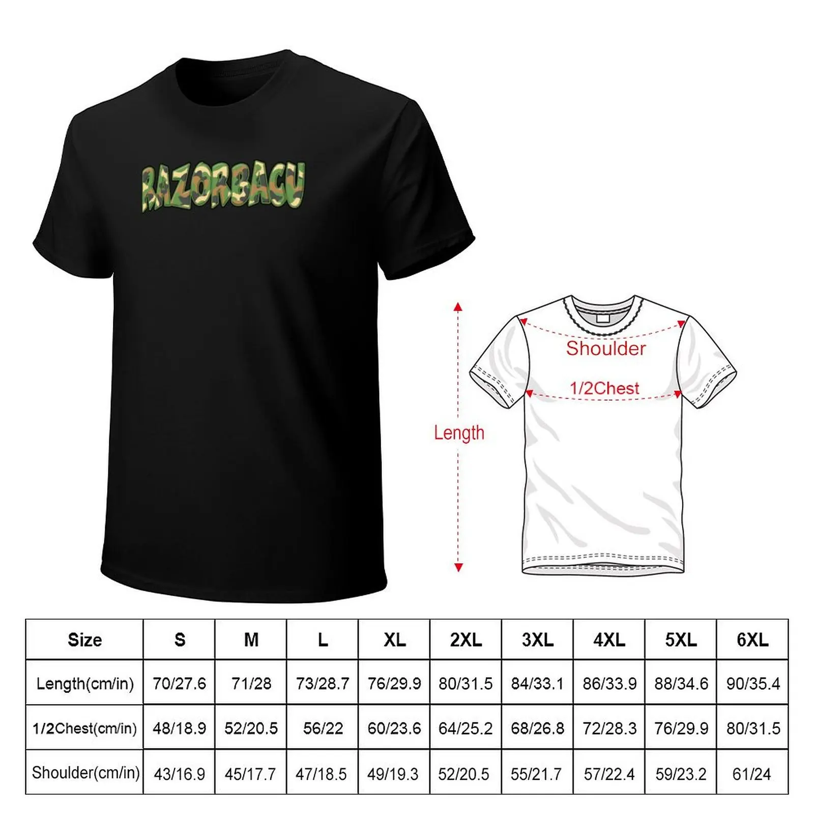 Razorbacu Camouflage T-Shirt cheap stuff man t shirt aesthetic clothes plus size tops mens shirts graphic tee