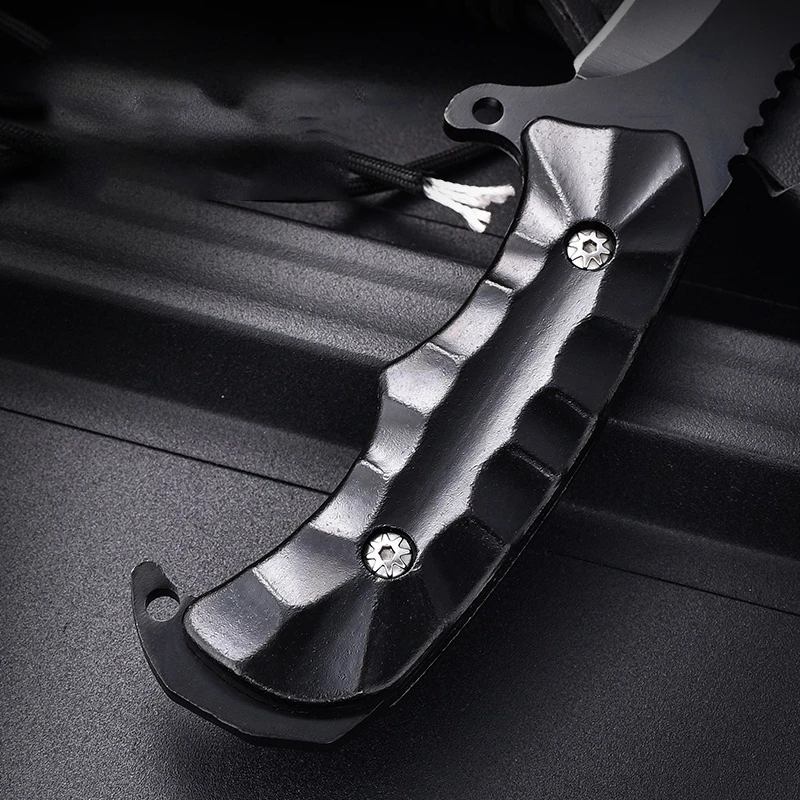 Portable knife outdoor camping straight knife, outdoor knife high hardness stainless steel fishing knife