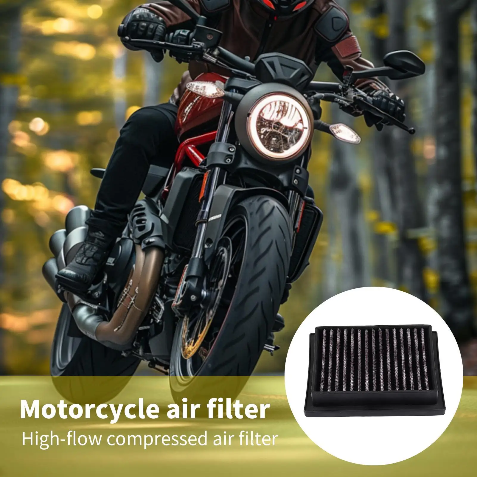 Motorcycle Air Filter Air Filter High Flow Intake Cleaner Modified Automotive Racing Engine Bike Accessories For CFMOTO 300SR
