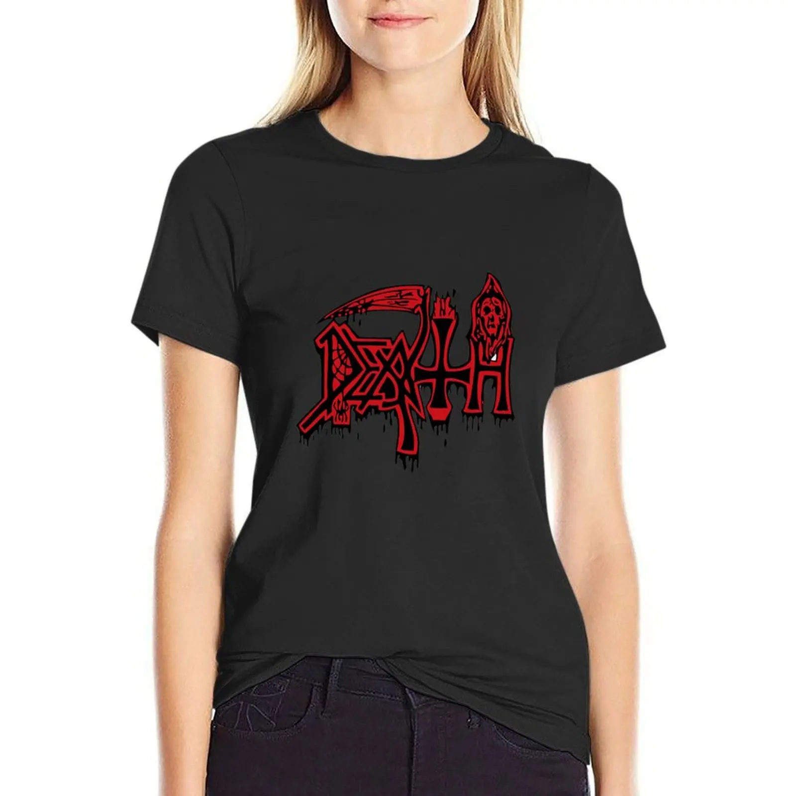

Death band T-Shirt summer tops Blouse cute t-shirts for Women