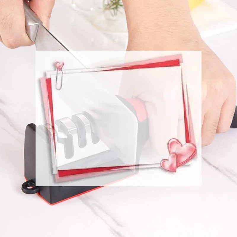 Paquete de 1 afilador de cuchillos - Herramienta para mantener afilados los cuchillos para cortar carnes y verduras
