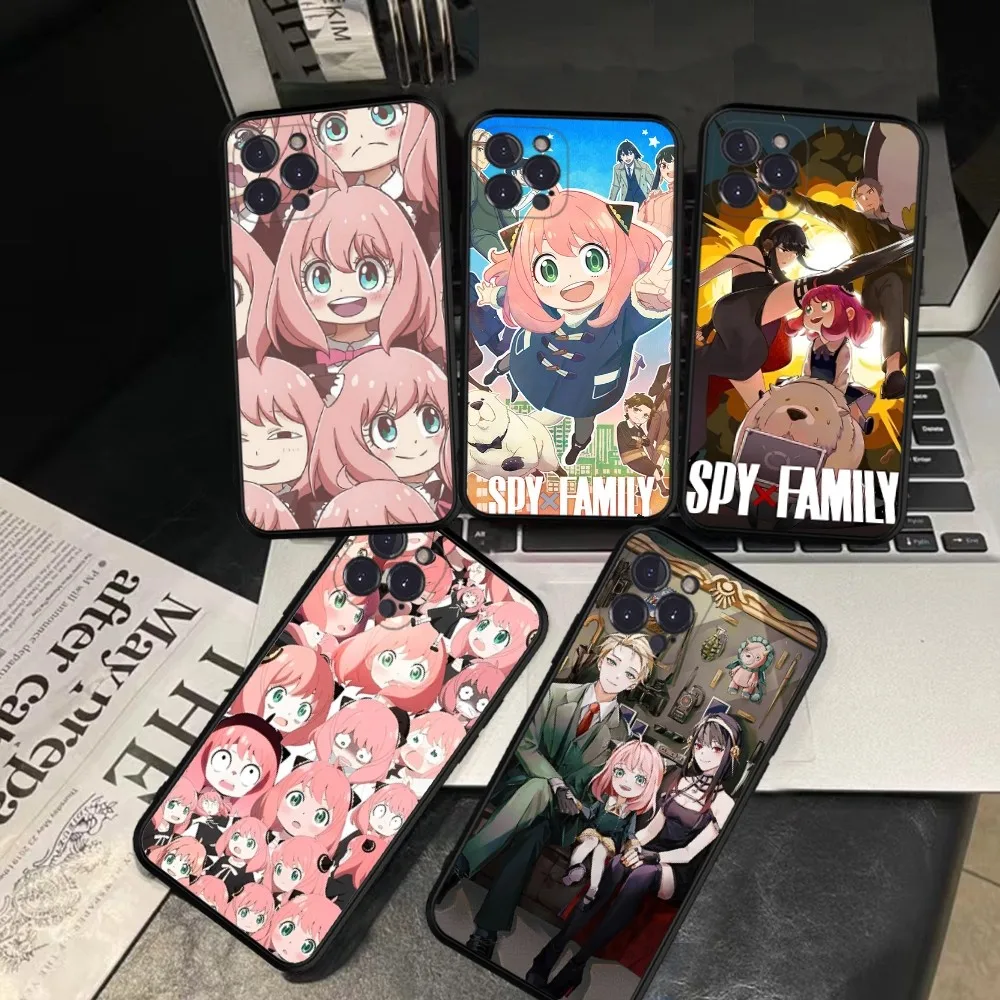 Cartoon Anime SPY×FAMILY Phone Case Silicone Soft for iphone 15 14 13 12 11 Pro Mini XS MAX 8 7 6 Plus X XS XR Cover