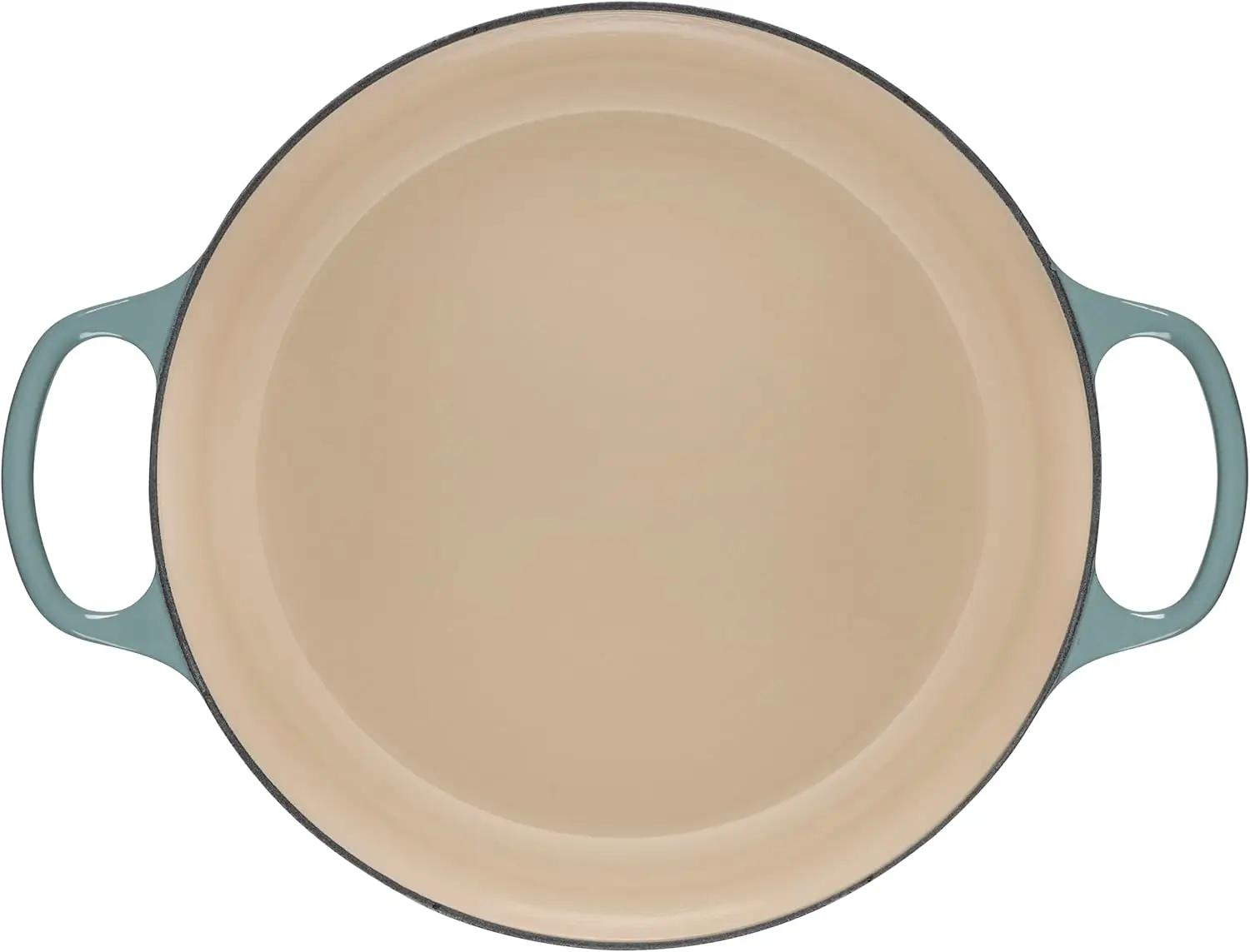 Four Hollandais Rond et Large en Fonte Émaillée Signature, 6.75 qt Sel de mer