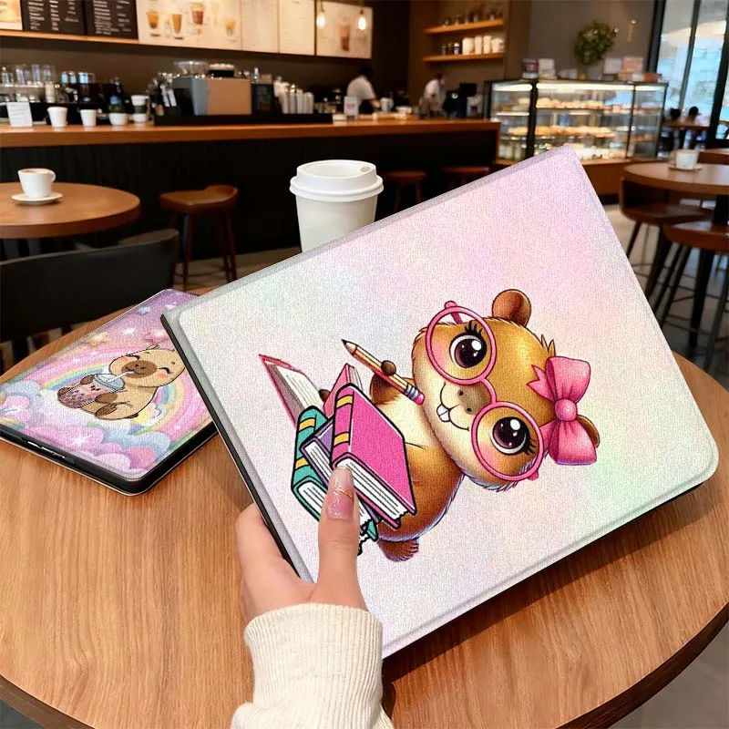 

Capybara Colorful Cartoon For OPPO Pad 2 3 4 Neo Air SE X Pro 10.36 11 11.4 11.61 12.1 13.2 Inch 2025 Foldable Tablet Case