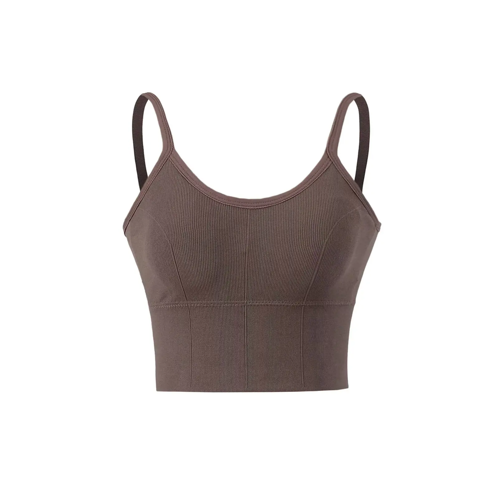 Sexy U-Ne Strap Vest Women's Summer ort Slimming Tight Fit Hot Girl Beautiful Ba Top with Chest Pad Street Sle Pure C...